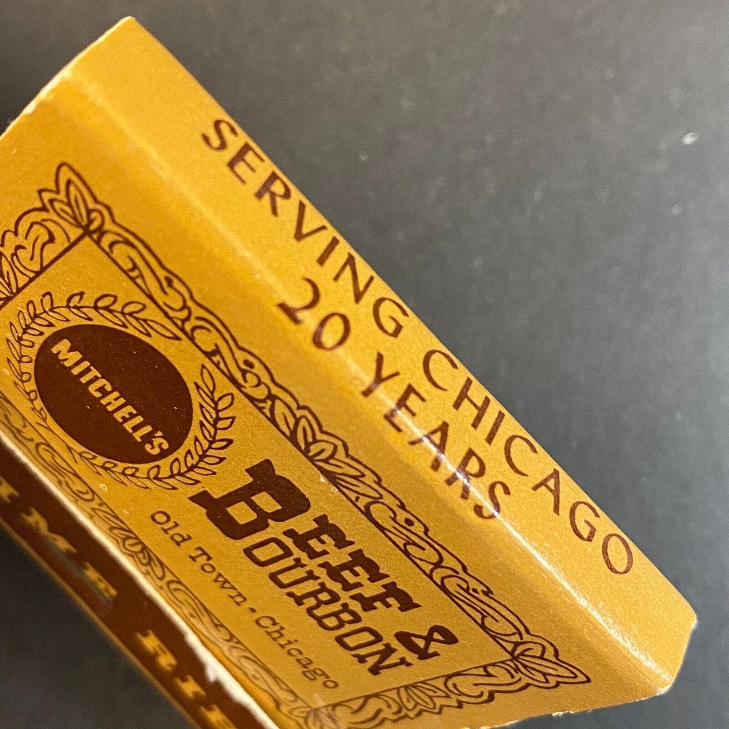 Mitchell's Beef & Bourbon Old Town Chicago c1974-80's Full Matchbook VGC