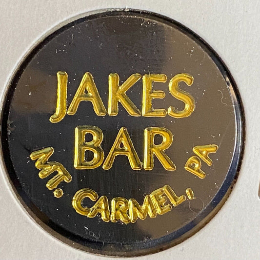 Mt. Carmel, PA Jakes Bar c1980's-90's Plastic Token G/F One Can Beer