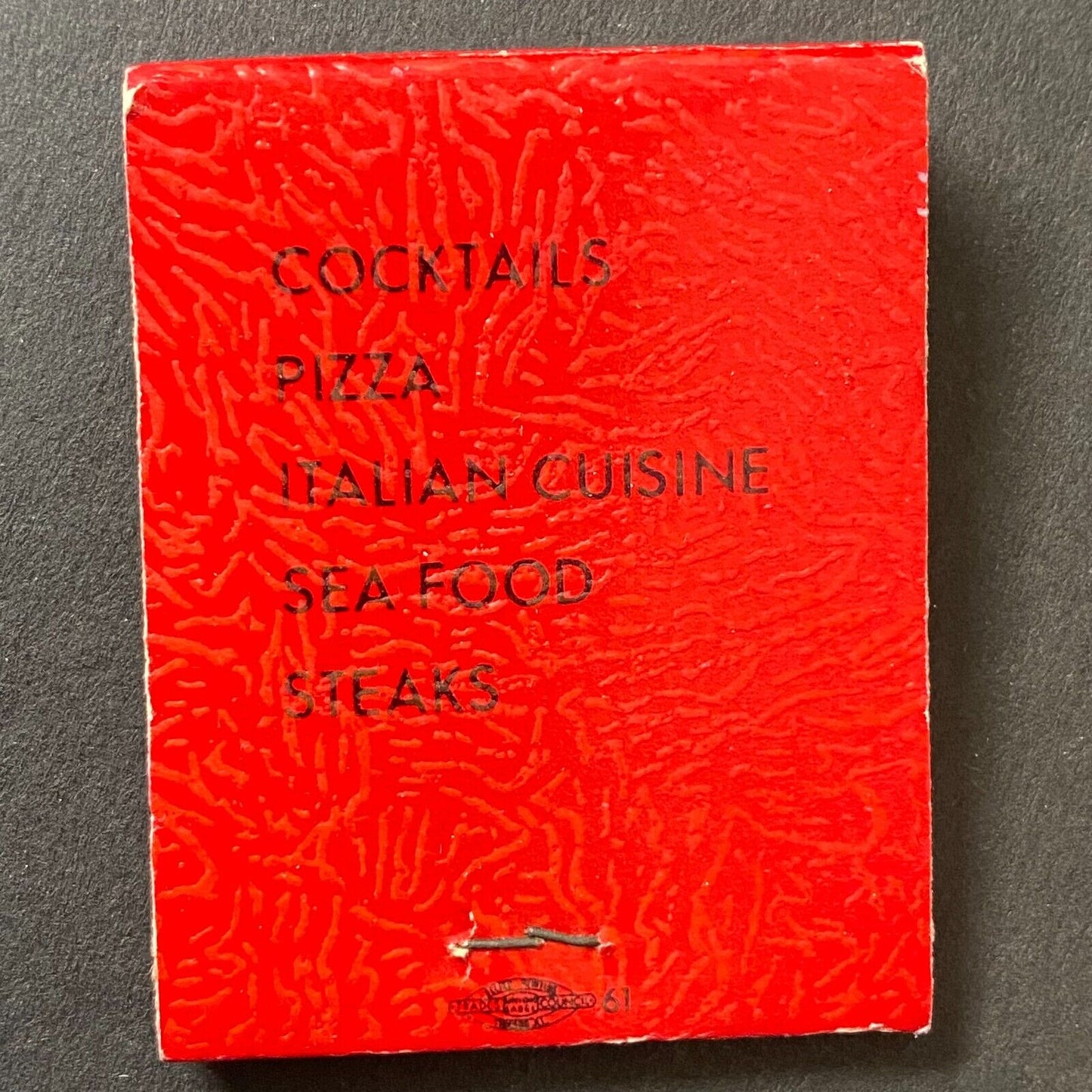 "The Winery" Restaurant Chicago Full Matchbook c1960's-74 Scarce VGC