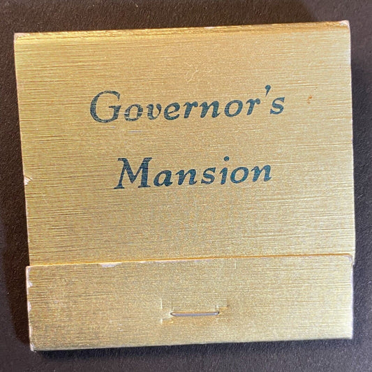 John D. Rockefeller IV WV Governor's Mansion Full Matchbook c1977-85 Scarce