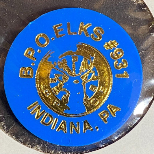 Indiana PA B.P.O Elks #931 c1970's-80's Plastic "One Bottle Beer" Token