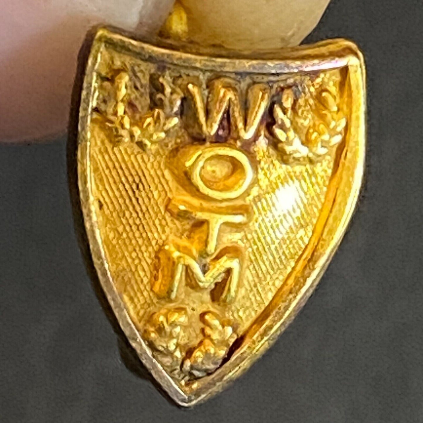 FHC WOTM Women Moose Heart Enameled Lapel Pin w/ Attached Shield Pin 14mm / 10mm