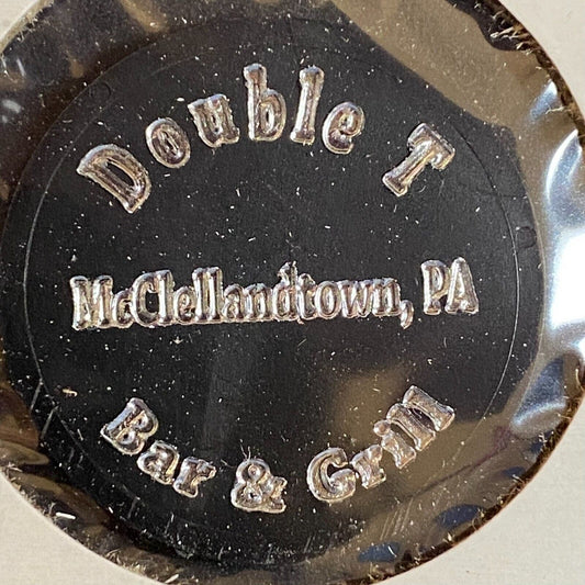 McClelland, PA Double T Bar Grill c1990's? Plastic Token G/F One Bottom Shelf