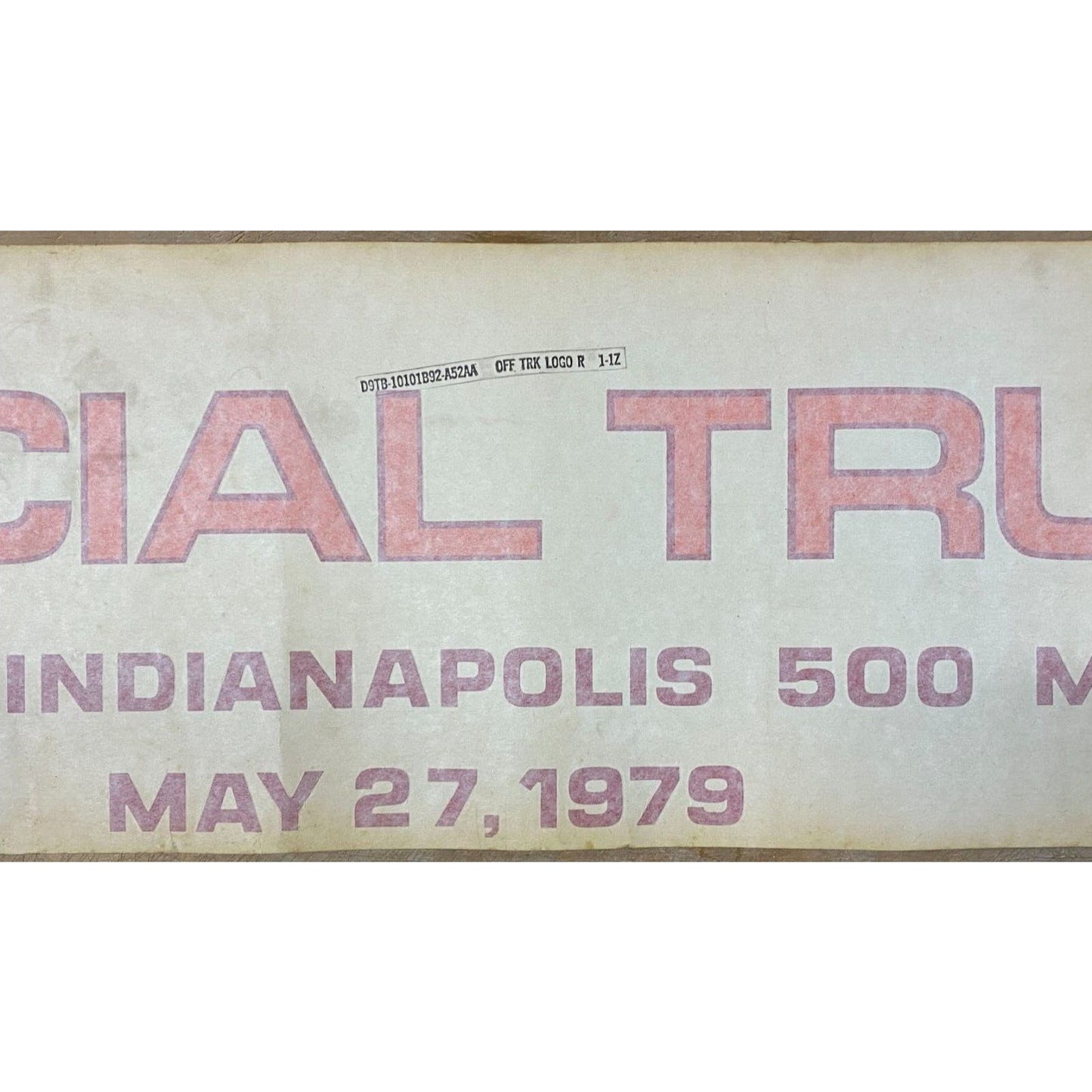 63rd Indianapolis 500 May 27 1979 "Official Truck" Ford 3M Original Decal