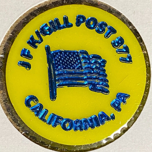 California, PA JFK / Gill Post 377 Plastic Drink Token G/F "One Can Soda"