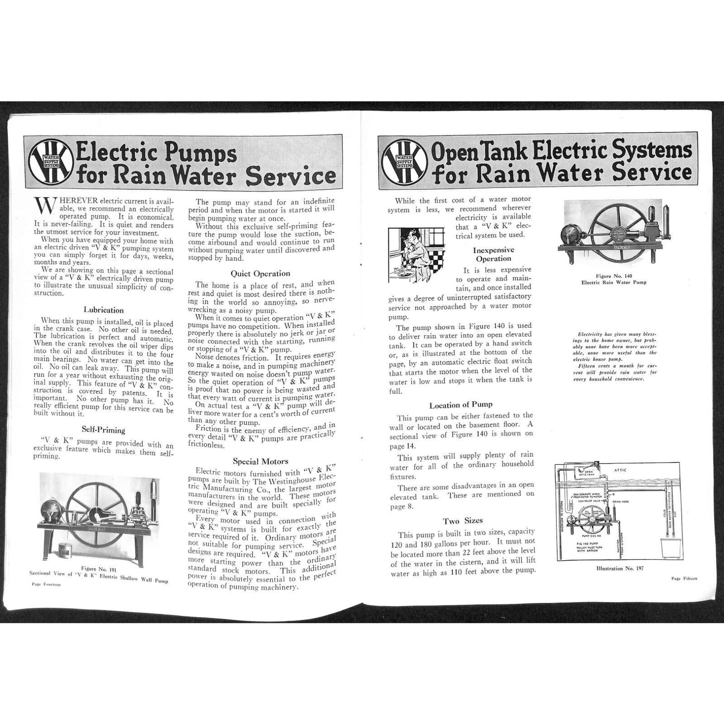 Valie Kimes Water Supply Systems Catalog 36pp 1920 w/ Illustrations Scarce VGC