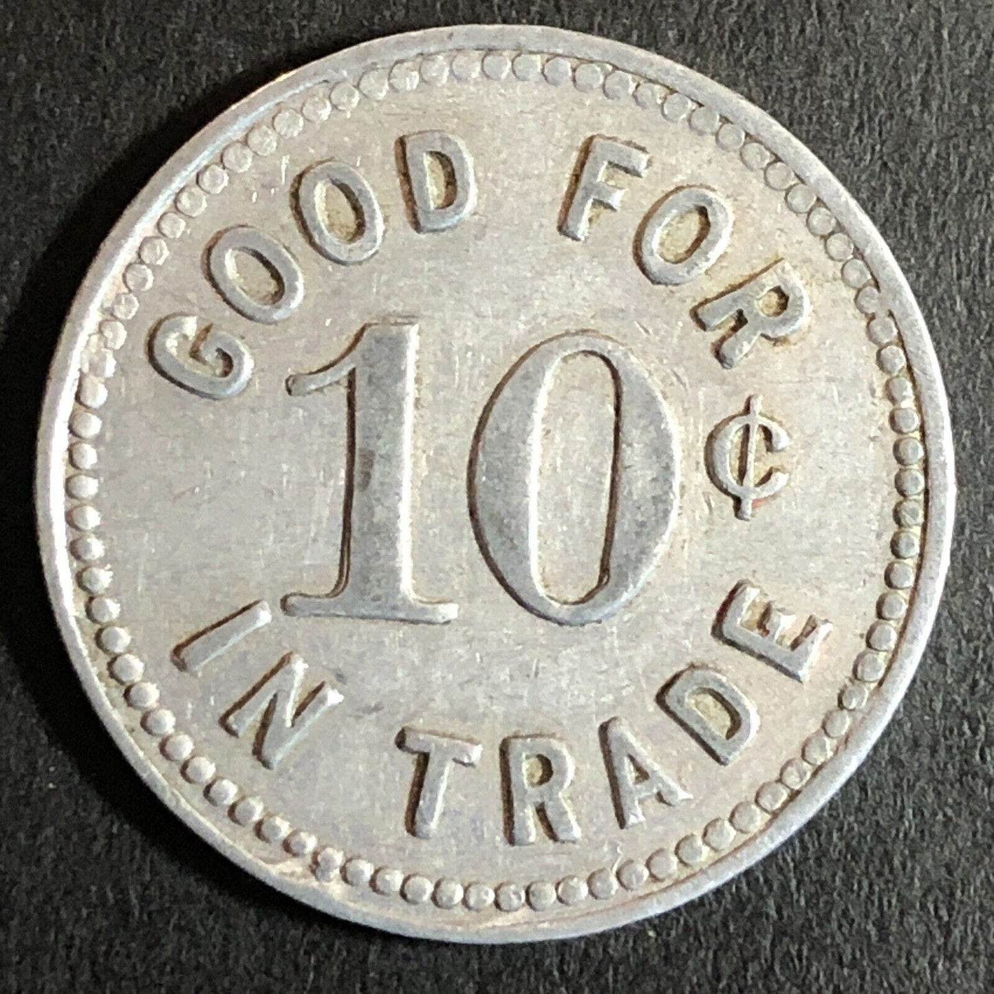 McDonald & Neilson Mendota, IL Alum G/F 10c Trade Token 25mm c1955-65 VGC