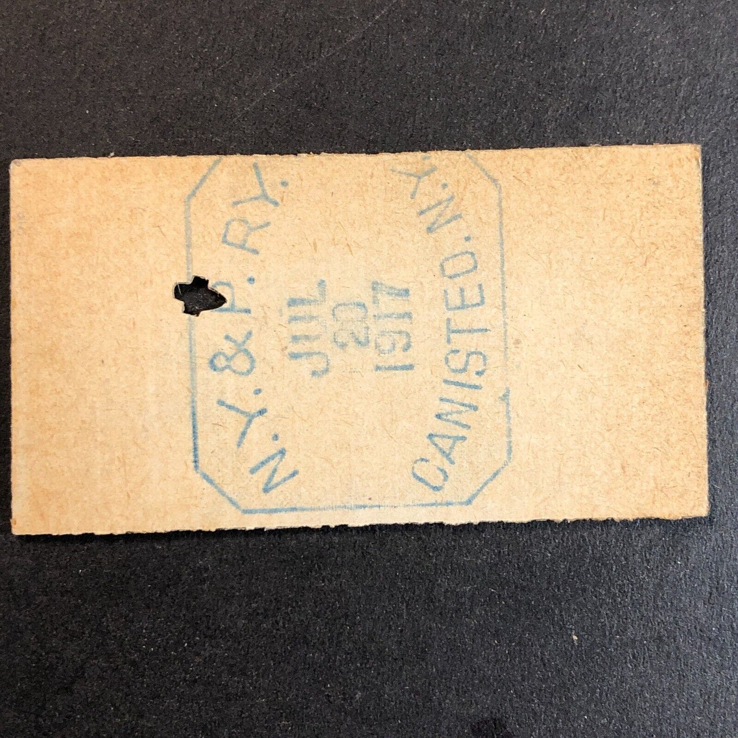 New York & Pennsylvania Railroad July 20 1917 Whitesville, NY Ticket #18269