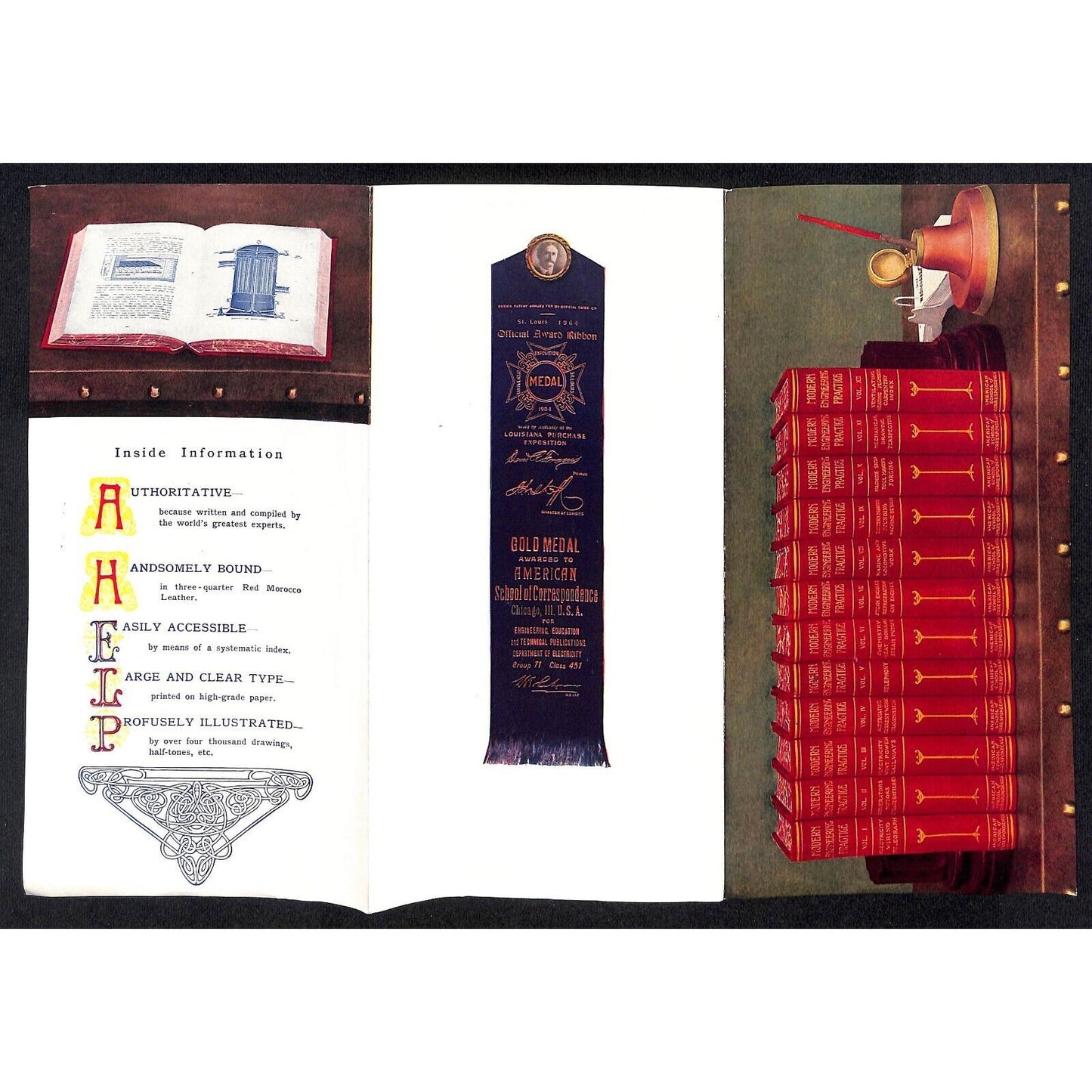 1906 Modern Engineering Practice Color Brochure, Letterhead & Cover to Buford*