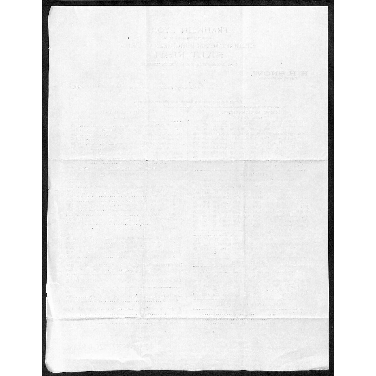Frank Lyon Minneapolis Whsle. Dried Pickled Smoked Salt Fish 1892 Price Sheet