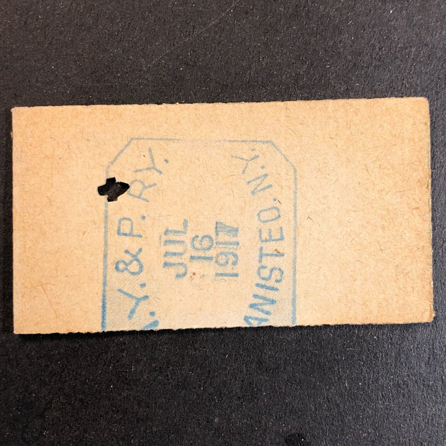 New York & Pennsylvania Railroad July 16 1917 Whitesville, NY Ticket #18251