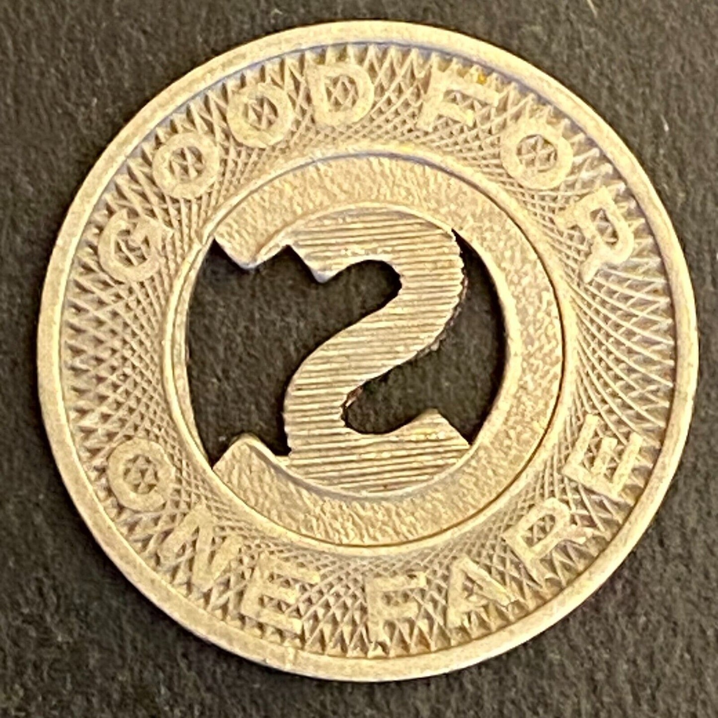 Colorado Springs Transit Co. G/F One Fare Transit Token 16mm (#16)