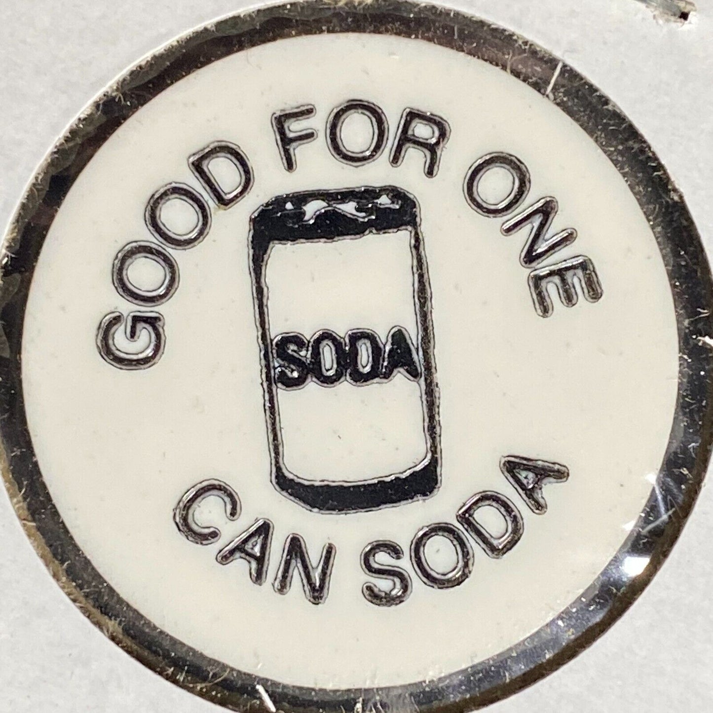 Broad Top, PA F.O.E. Aerie 4426 Plastic Drink Token G/F One Can of Soda WHT