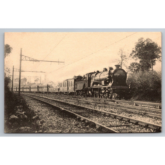 French Railroad RPPC* Postcard Machine Pacific Series 3500 c1900 H.M.P.