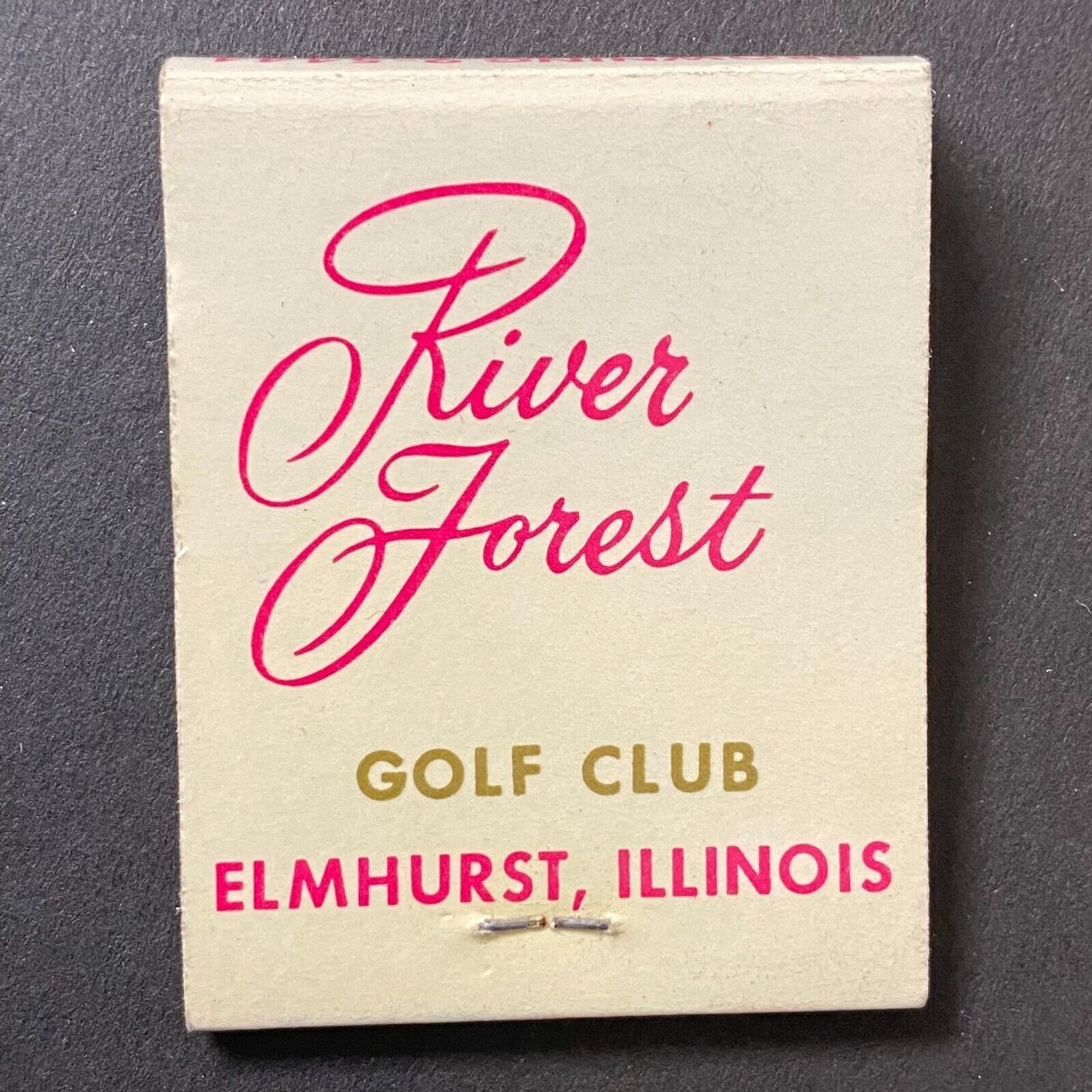 River Forest Golf Club Elmhurst, IL Full Matchbook c1960's VGC