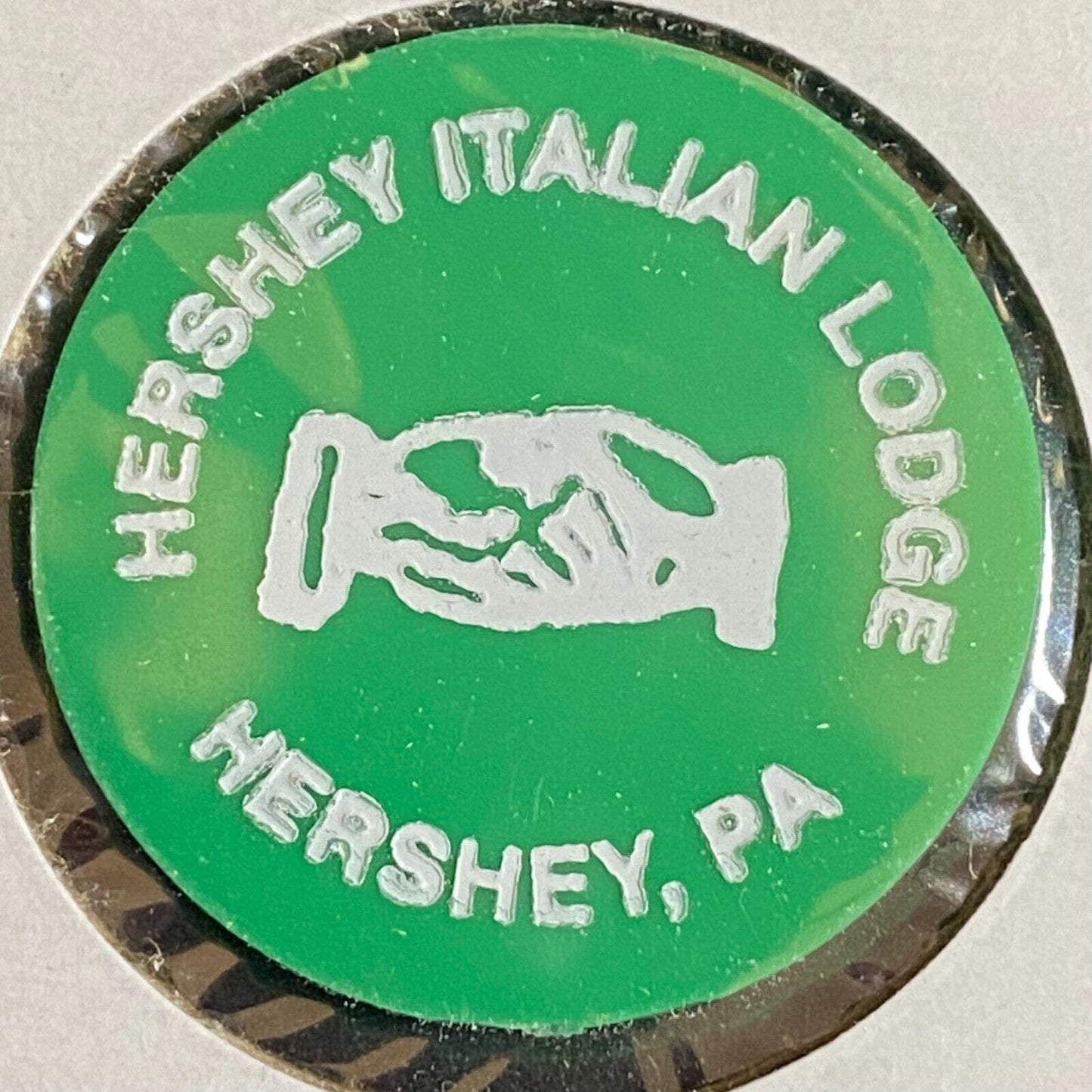 Hershey Italian Lodge Hershey, PA c1970-80's Plastic "G/F One Draft Beer" Token