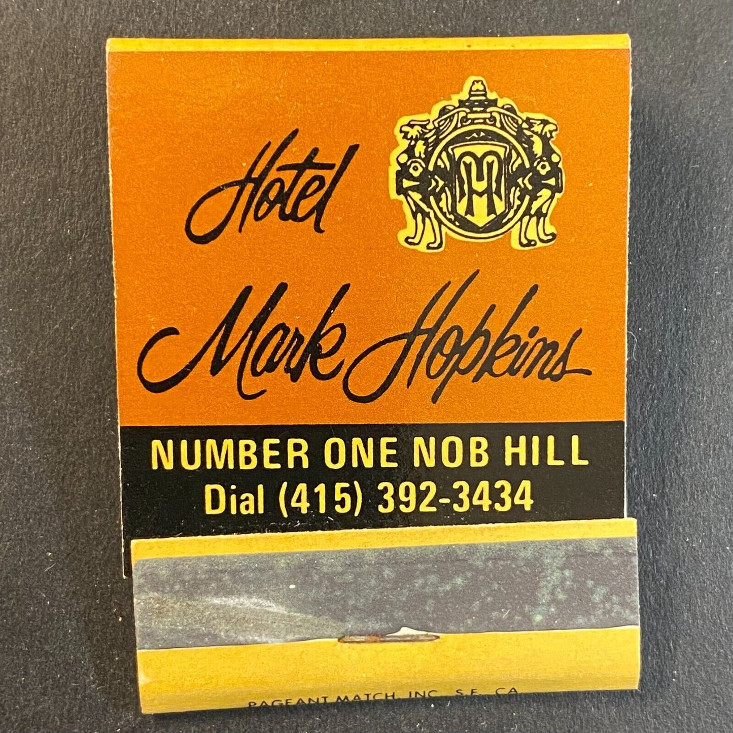 Hotel Mark Hopkins Nob Hill c1965-73 Near Full (-1) Matchbook VGC Scarce