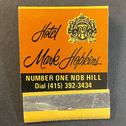 Hotel Mark Hopkins Nob Hill c1965-73 Near Full (-1) Matchbook VGC Scarce