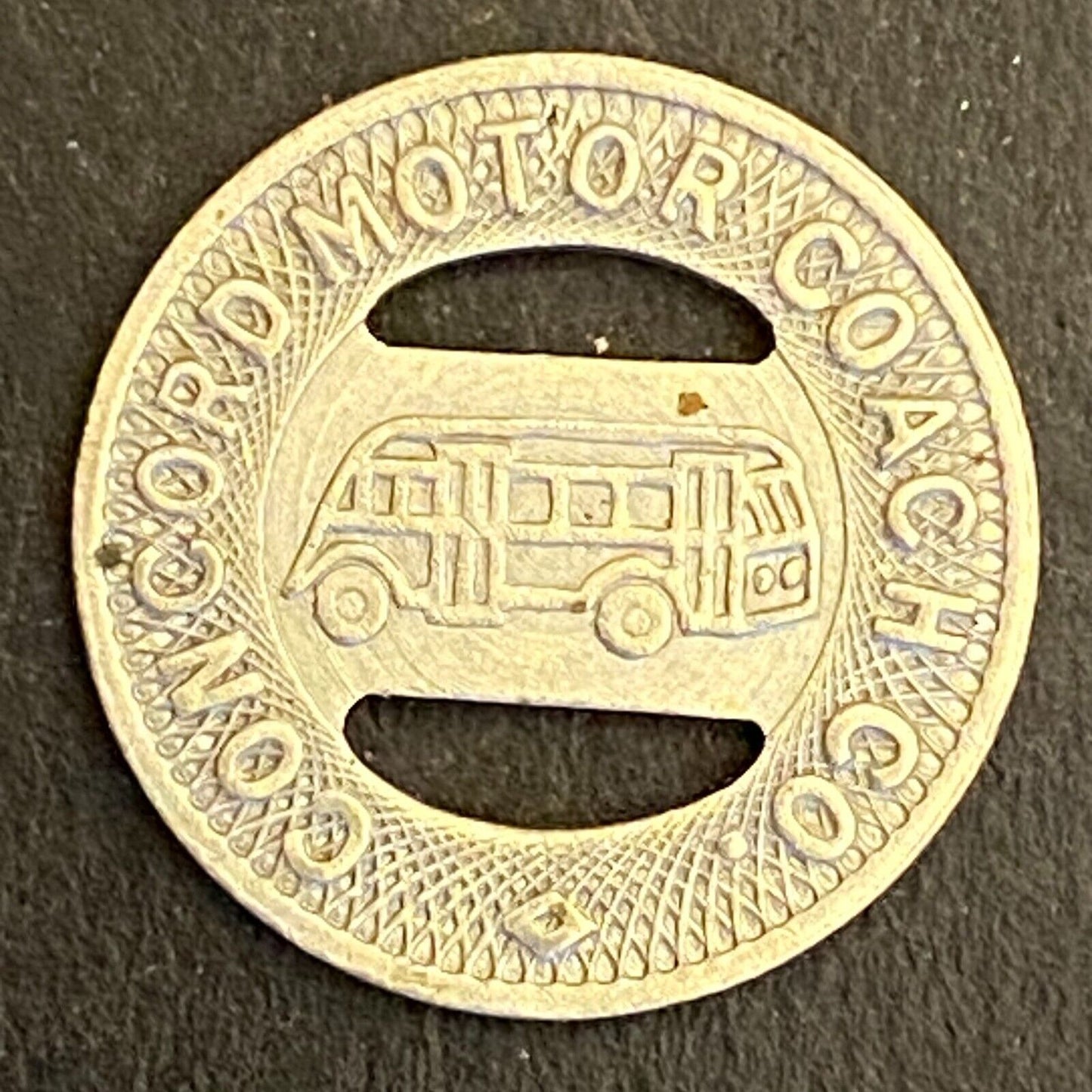 Concord Motor Coach Co (NC) G/F One Fare Bus Transit Token 16mm