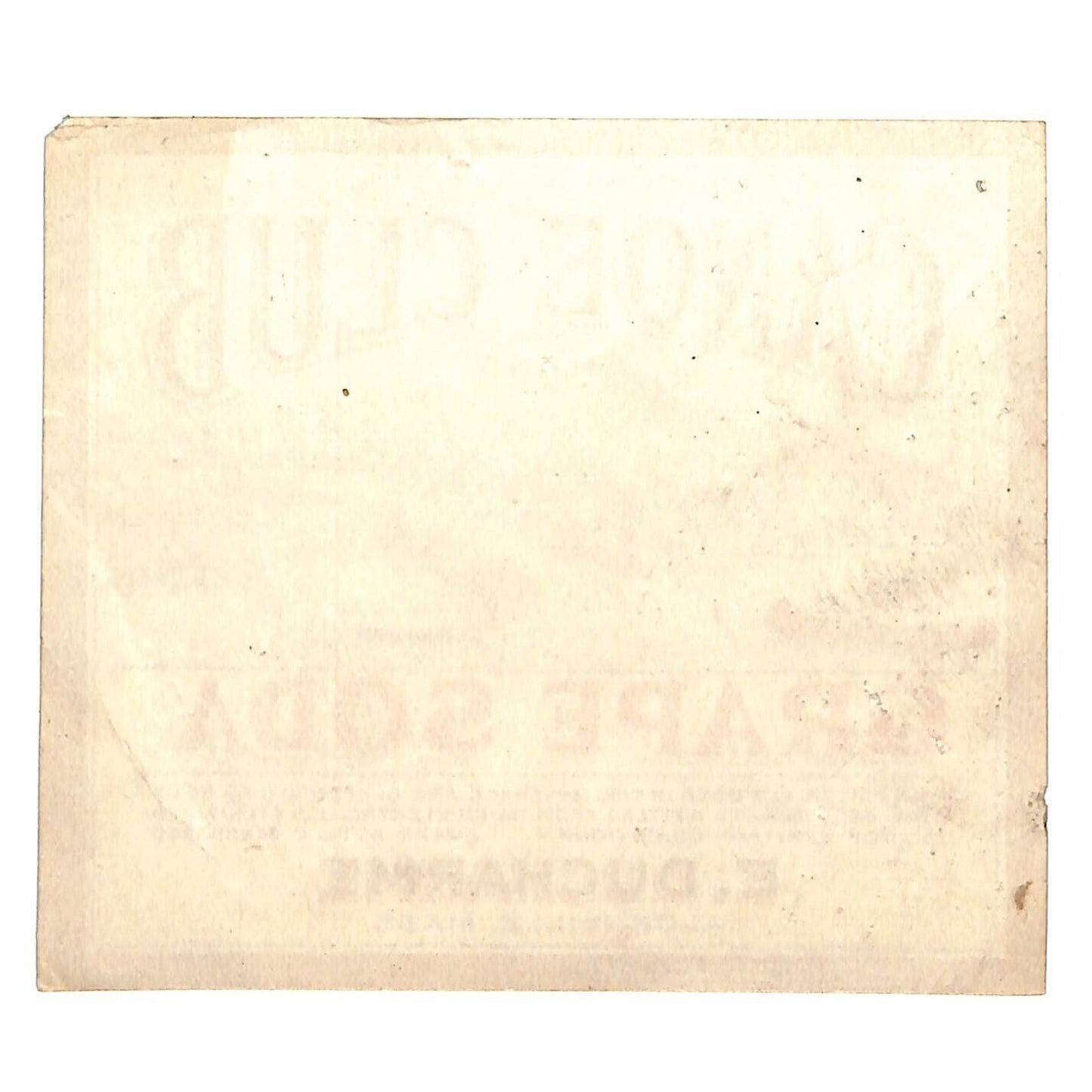 Canoe Club Grape Soda Label E. Ducharme Aldenville, MASS c1927 Scarce