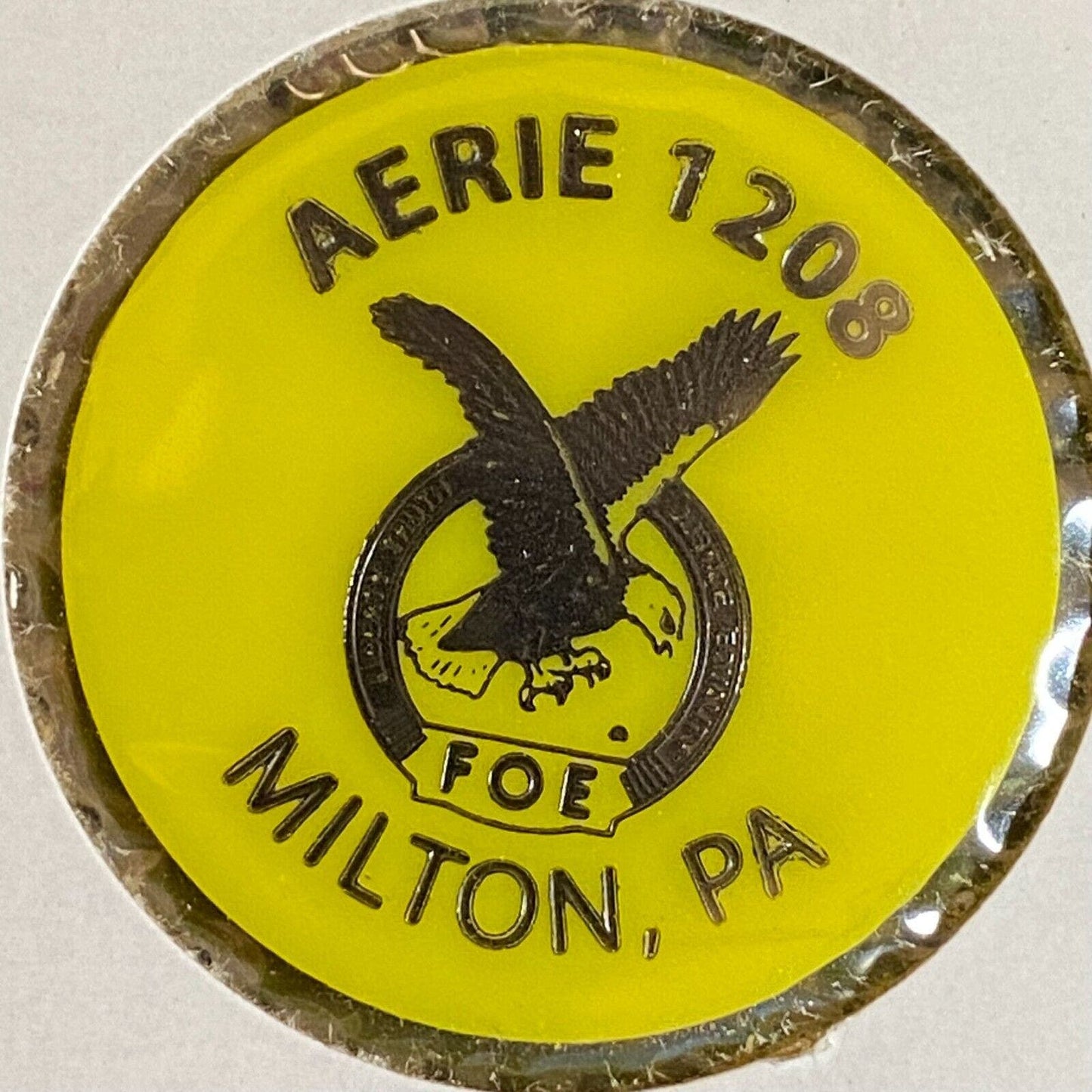 Milton, PA Aerie 1208 FOE c1980's Plastic Token "G/F One Import Beer"