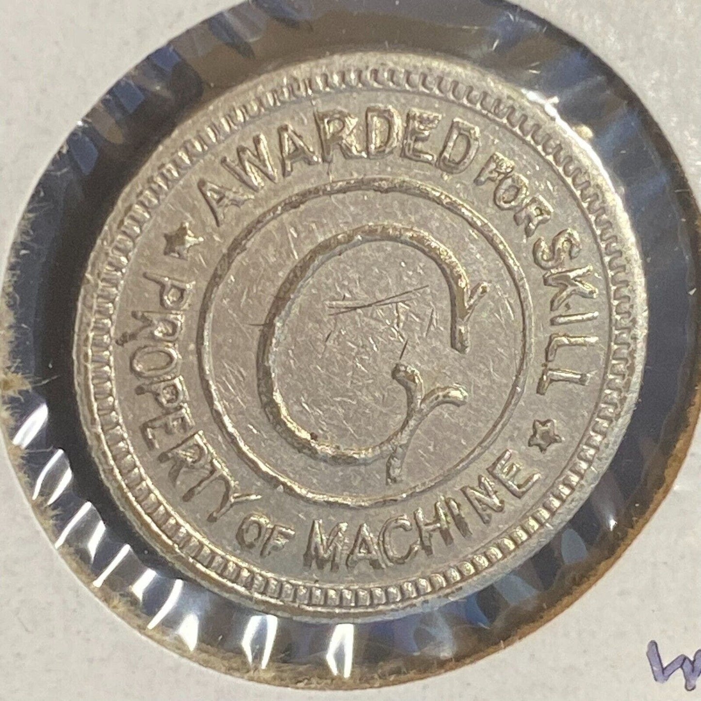 Gottlieb Pinball Token Machine Payout G/F One Free Play Amusement 21mm c1938-40s
