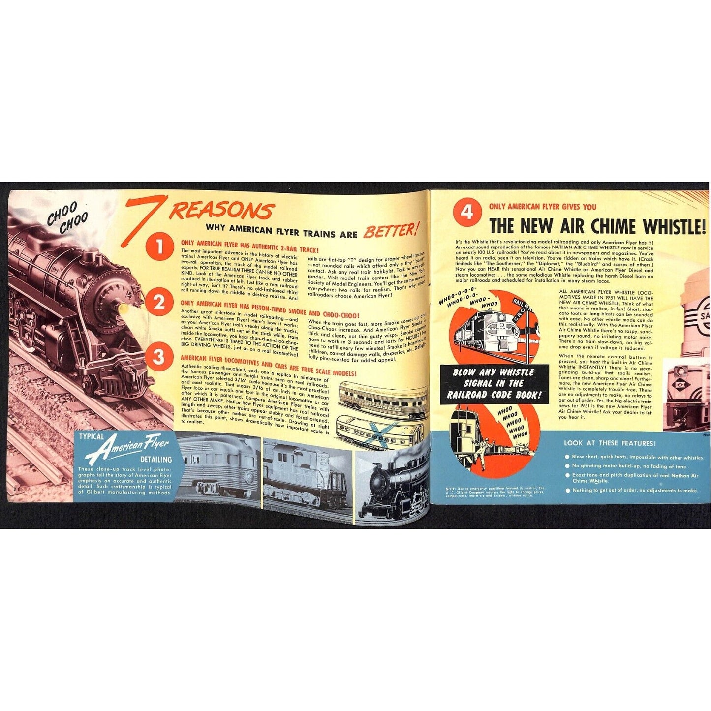 1951 American Flyer / Gilbert Toys Catalog Trains Chemistry Magic Sets 47pp VGC