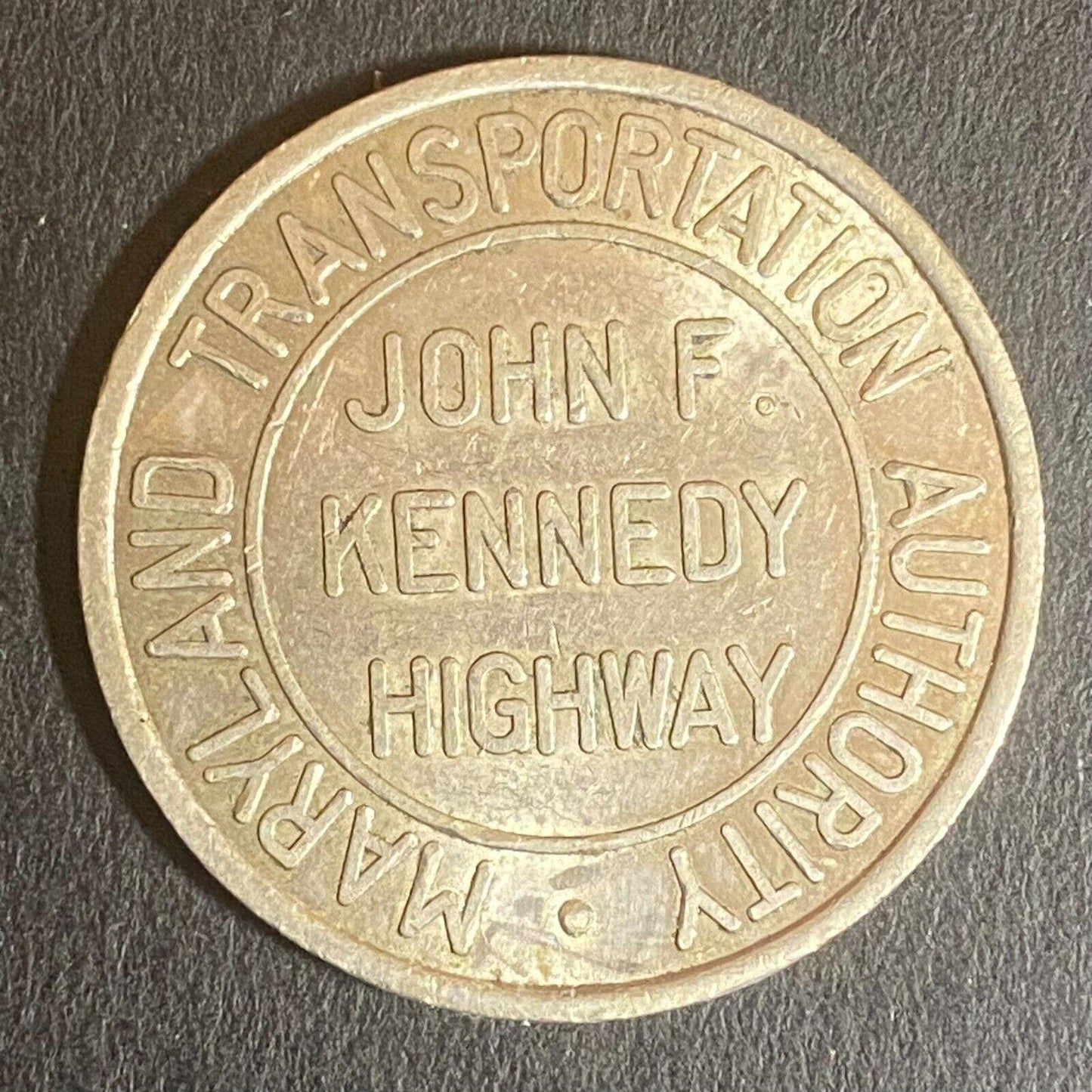 John F. Kennedy Highway "Official Duty" WM Transit Token 28mm