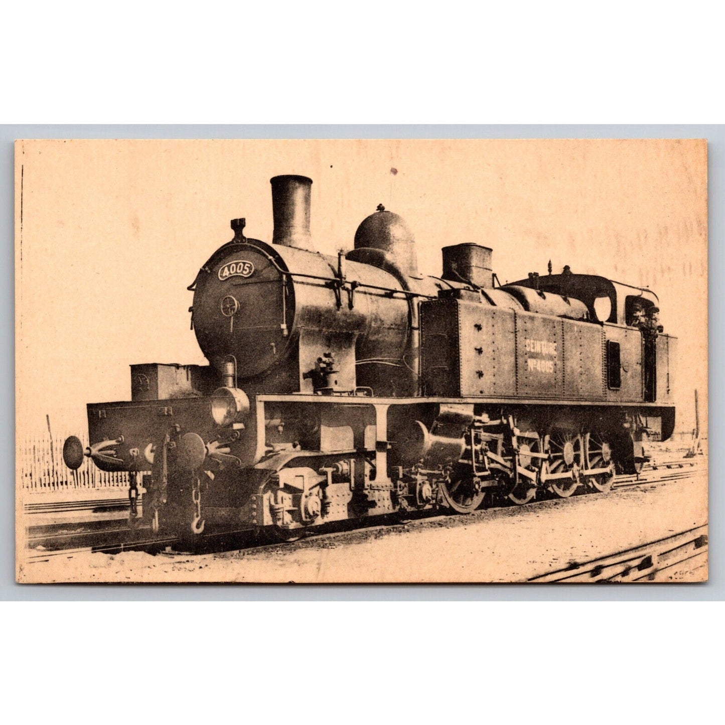 French Railroad RPPC* Postcard Machine 4005 Series 4001-4005 1903 H.M.P.