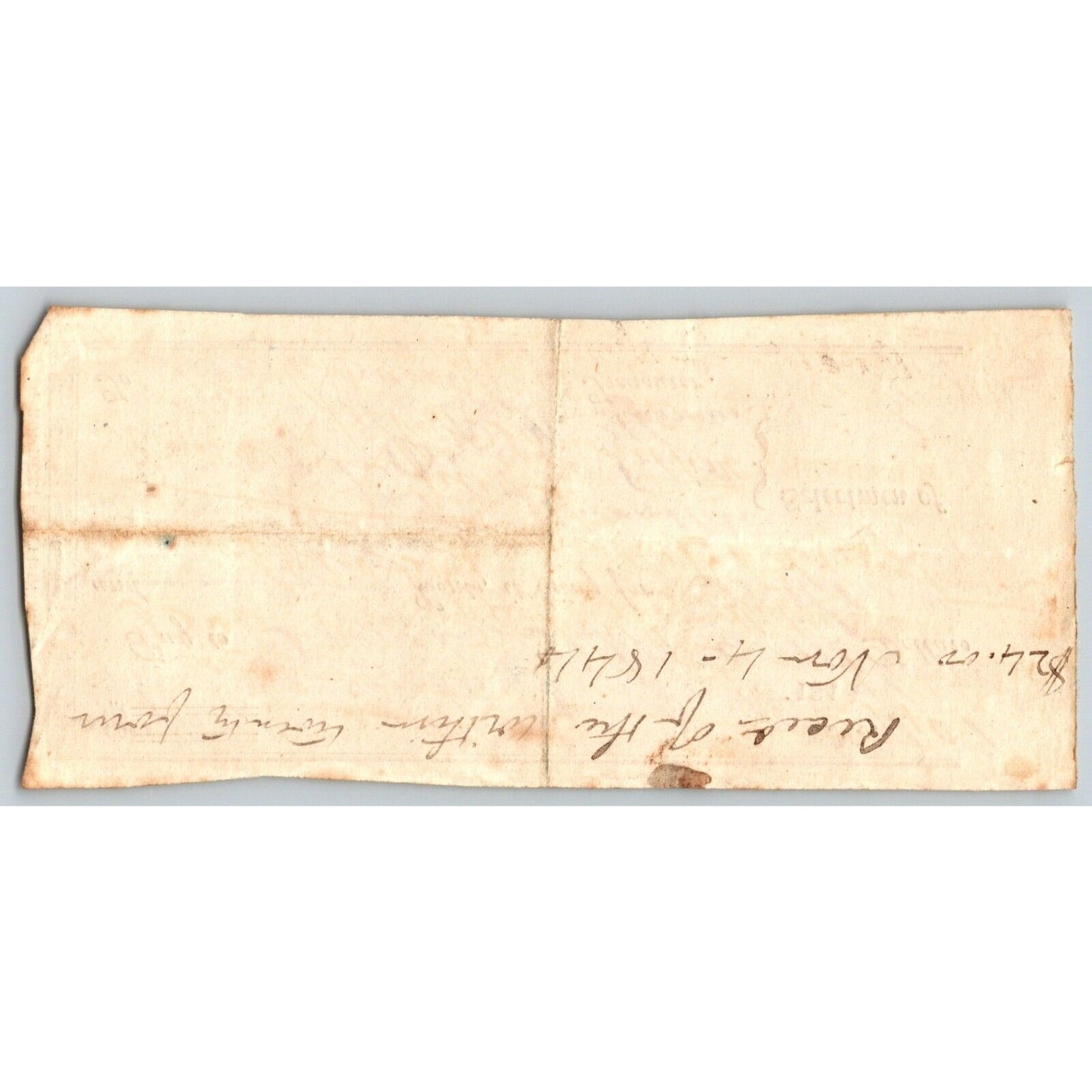 1844 Jabez Knowlton* Newburgh ME Town Check to Ichabod Bickford Building