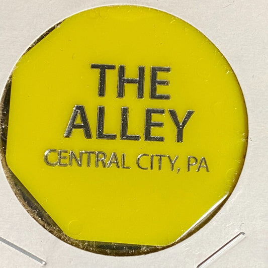 Central City, PA "The Alley" (Sports Bar) Hexagon Plastic Token G/F One Soda