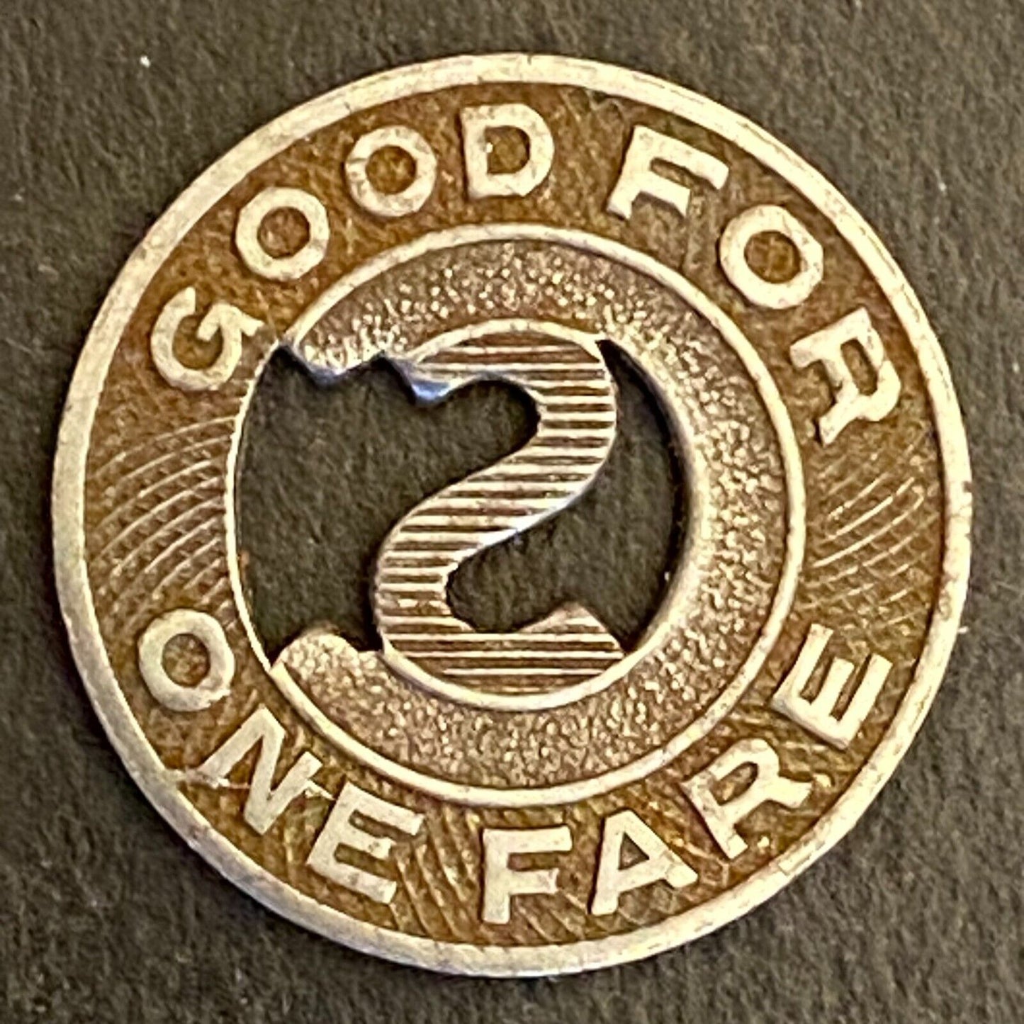 Colorado Springs Transit Co. G/F One Fare Transit Token 16mm (#14)