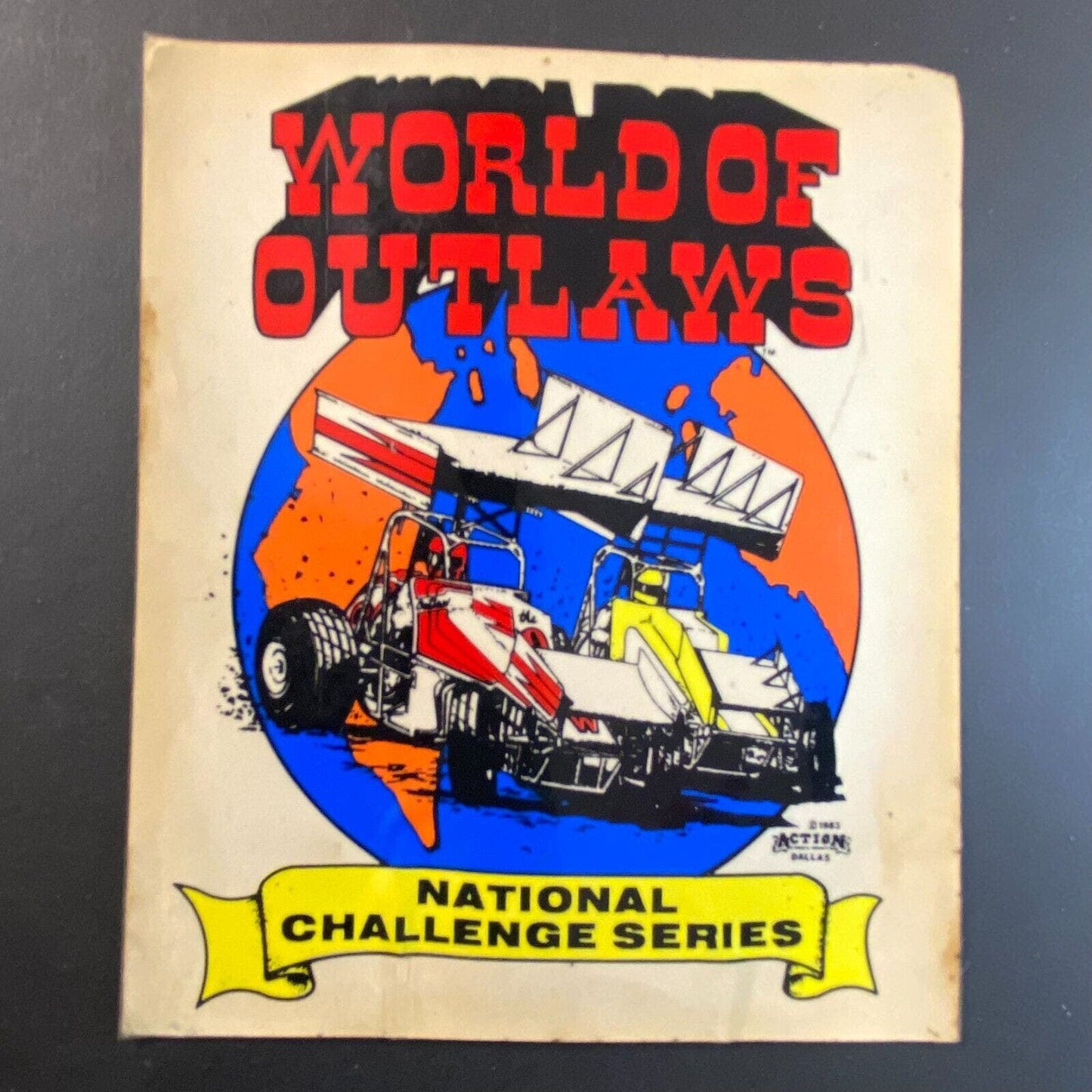 World of Outlaws National Challenge Series Sprint 1983 Decal 4" x 4 3/4" Scarce