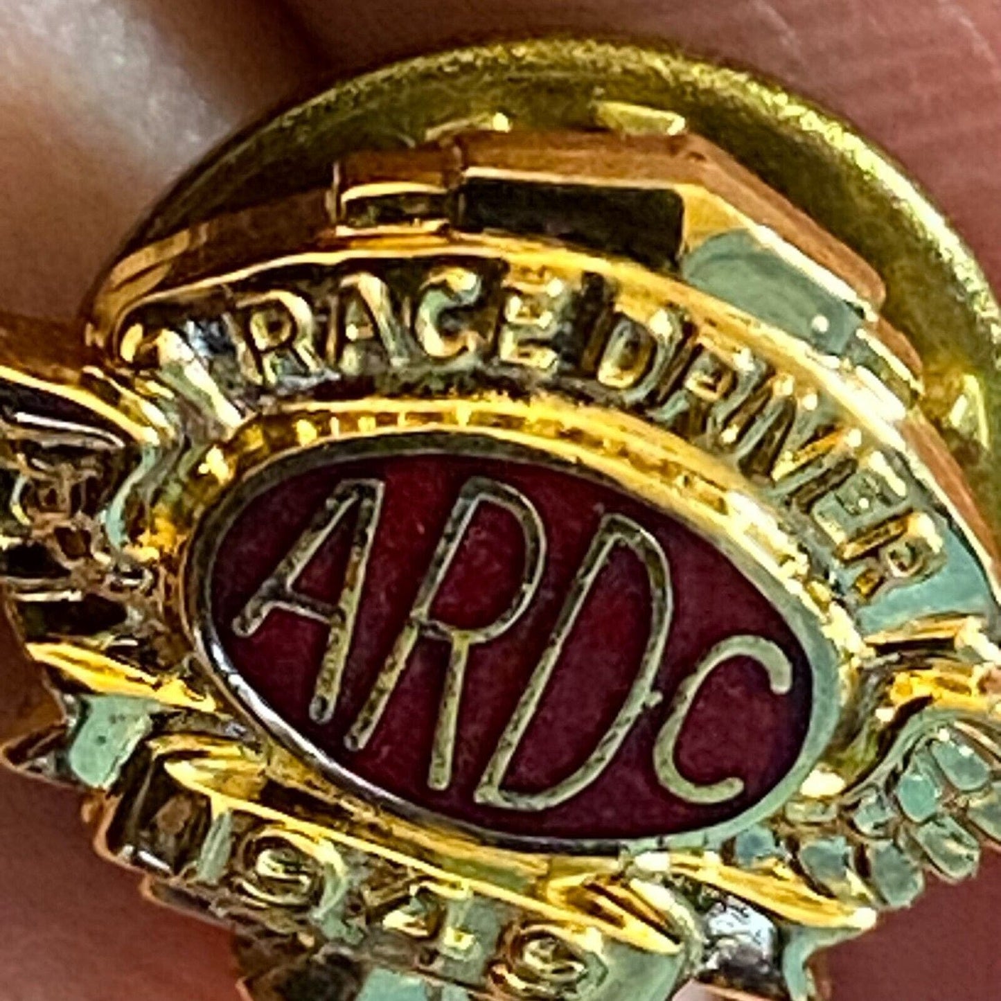 ARDC American Racing Drivers Club 1949 Enameled Lapel Pin "Race Driver" VGC