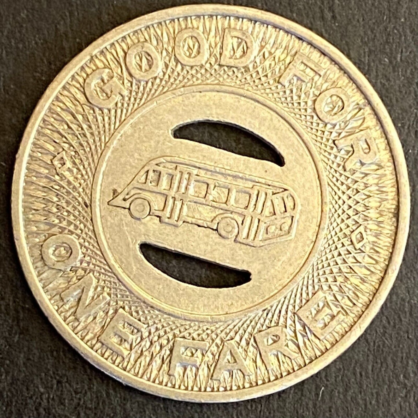 Mobile City Lines Alabama G/F One Fare Transit Token Bus 23mm