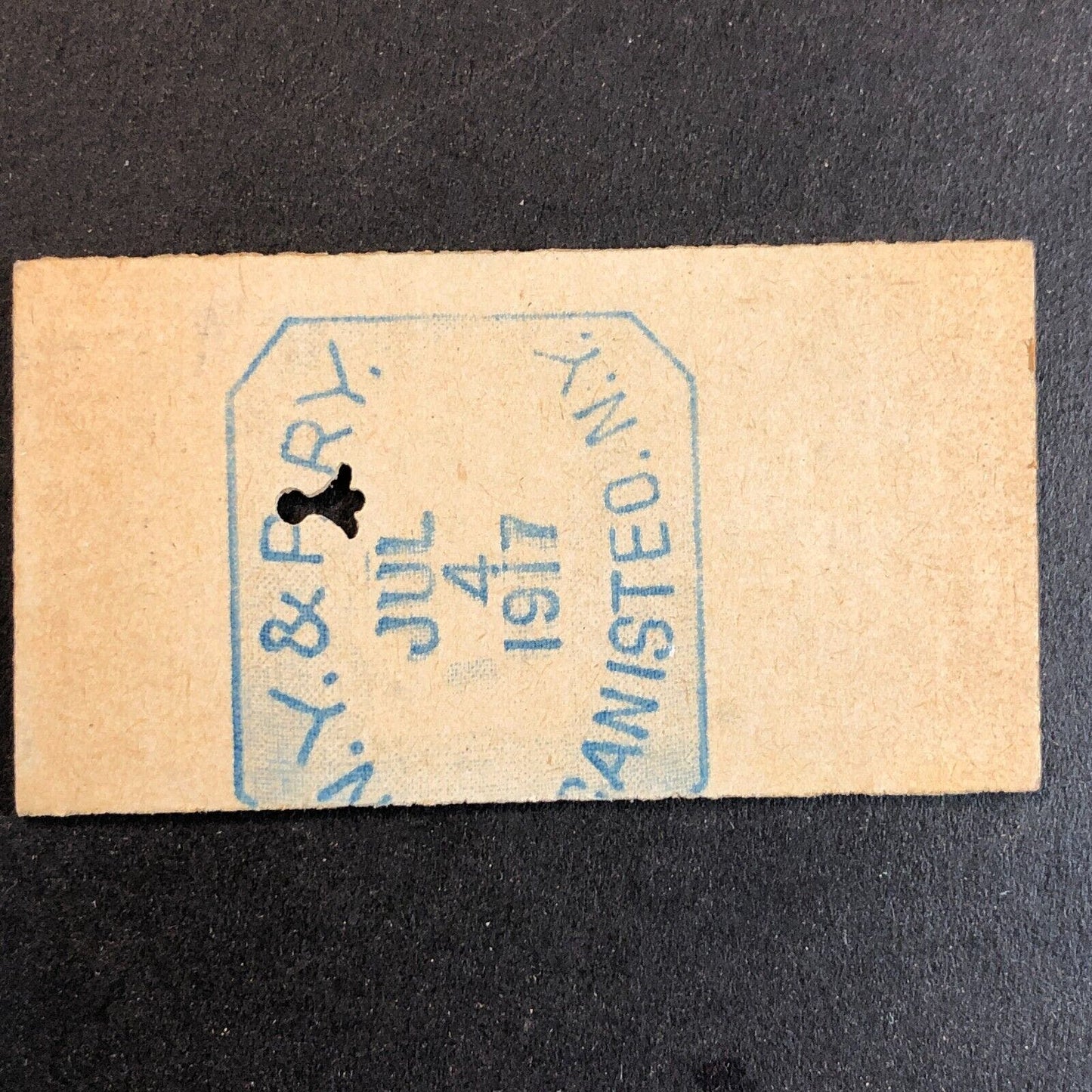 New York & Pennsylvania Railroad July 4 1917 Whitesville, NY Ticket #18221