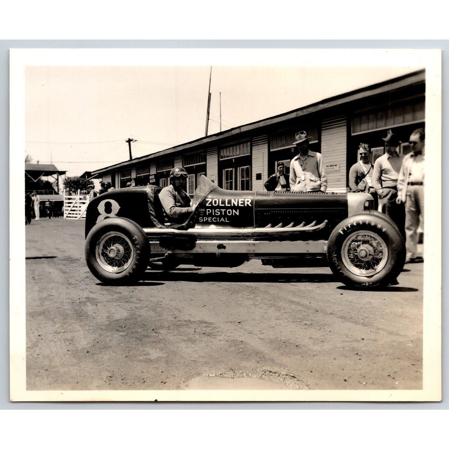 #8 Zollner Piston Special Auto Racing Driver? Photo 4" x 5" Stamped Ed Hitze