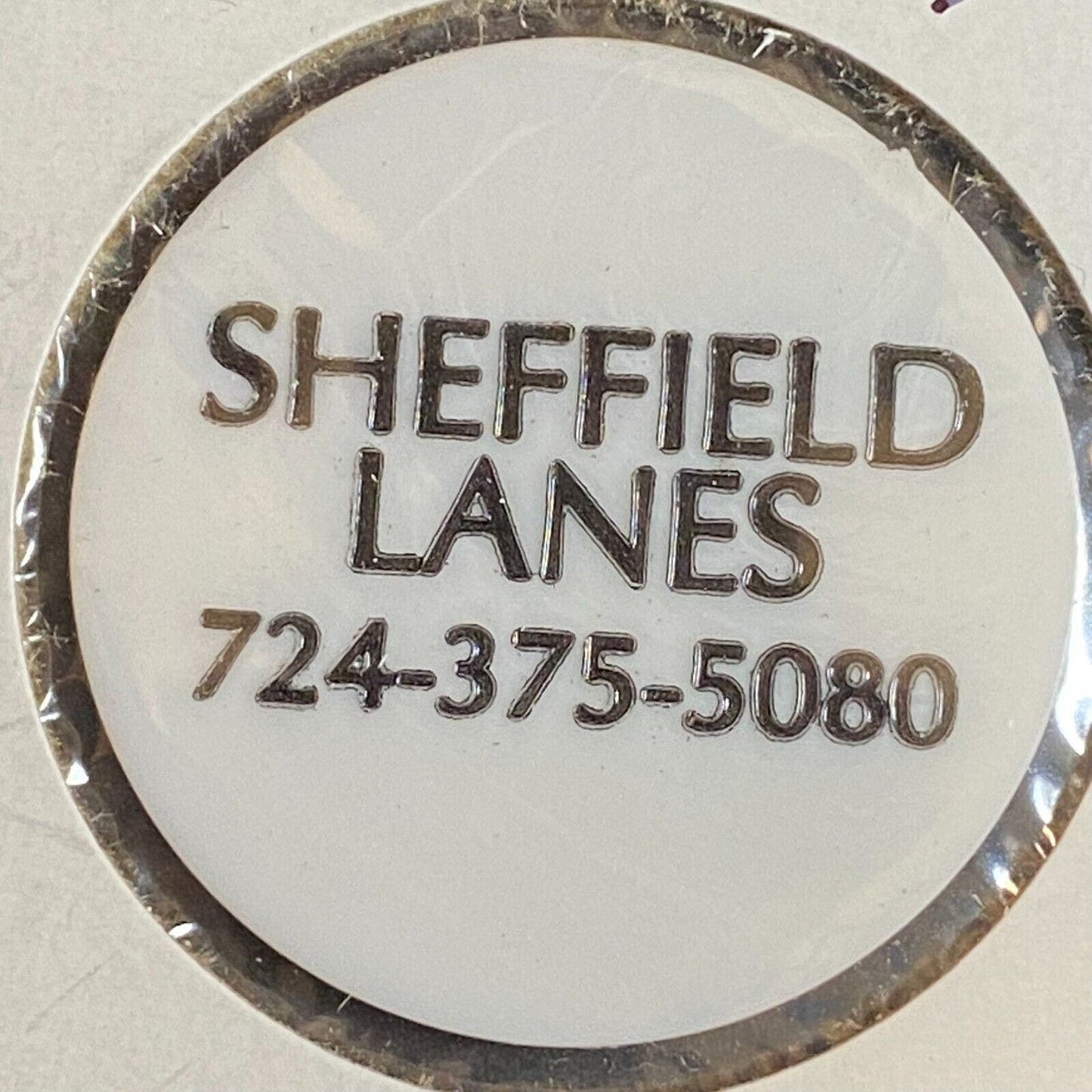 Irwin, PA Sheffield Lanes Plastic 1980's ? "Good for One Drink" Token