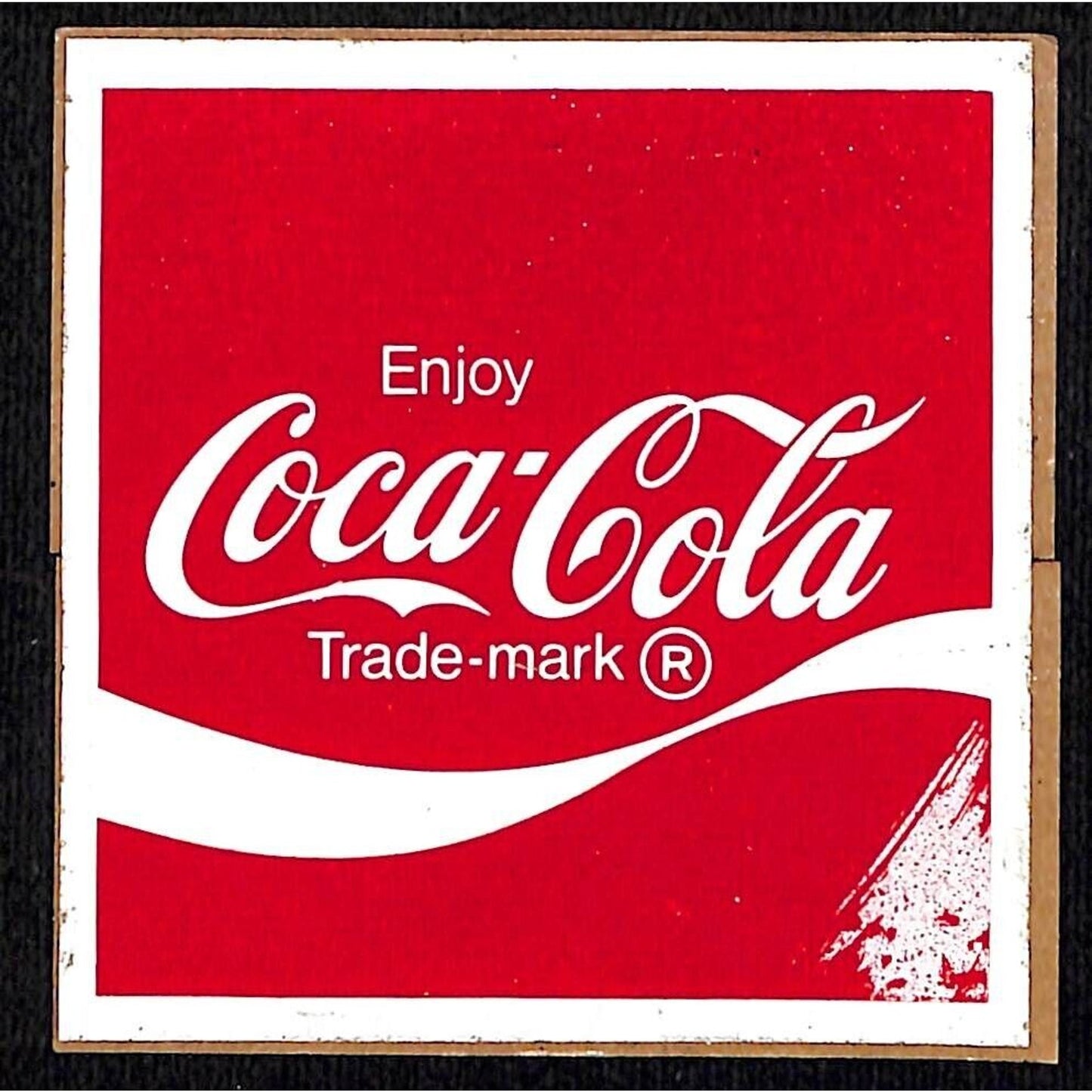 Enjoy Coca Cola Original Vintage Sticker c1975-85 2" x 2" & Larger w/ Issues