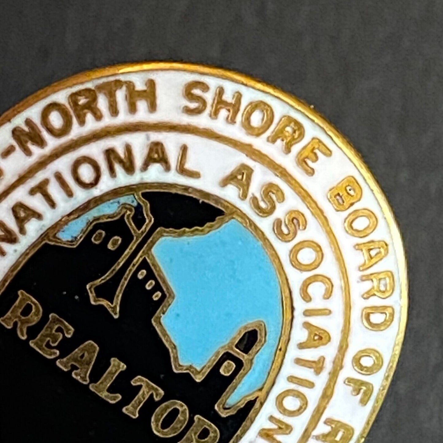 Evanston - Northshore Board of Realtors Color Enameled Lapel Pin 20mm Scarce