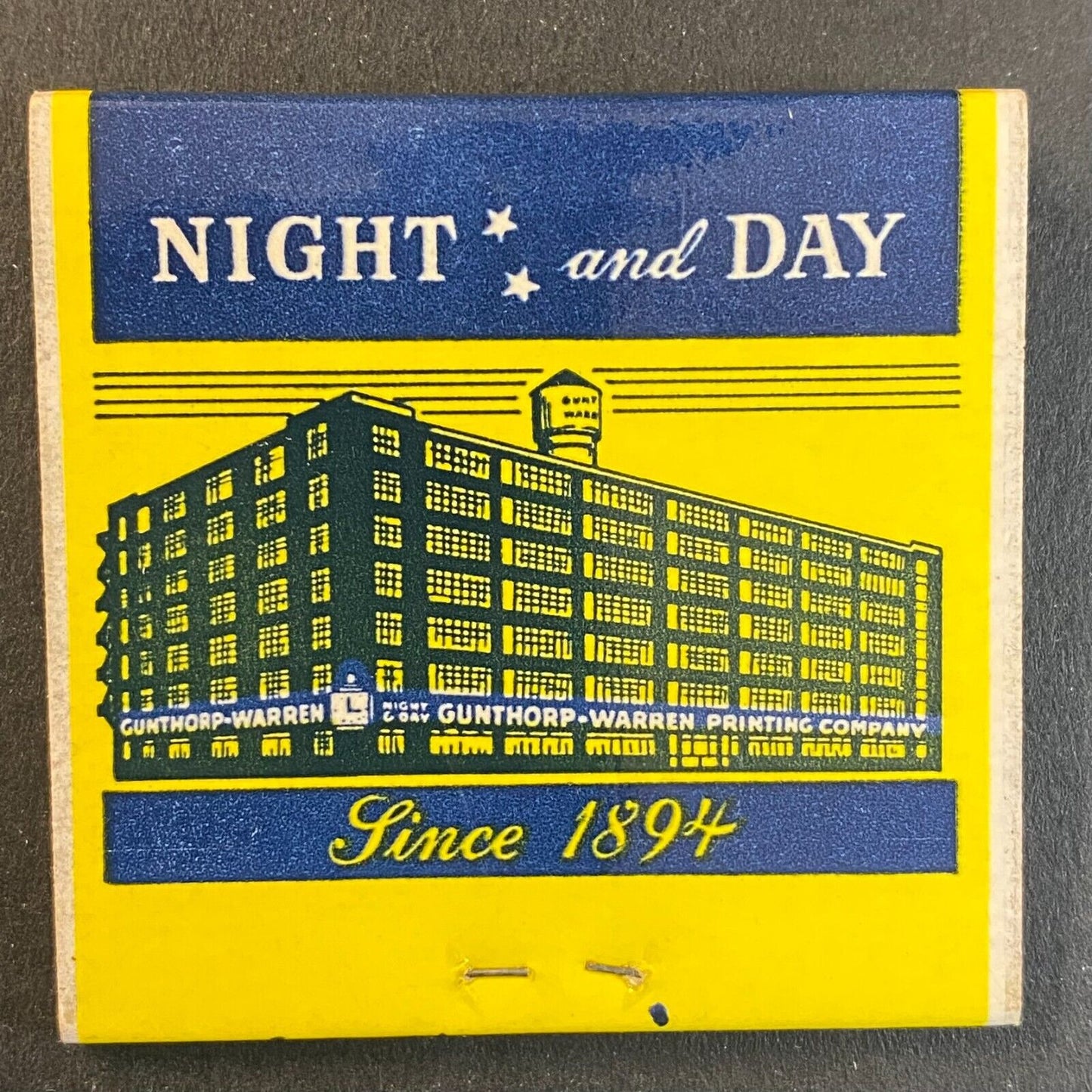 Gunthrop-Warren Printing Co. Chicago c1950's-60's Full Matchbook VGC Scarce