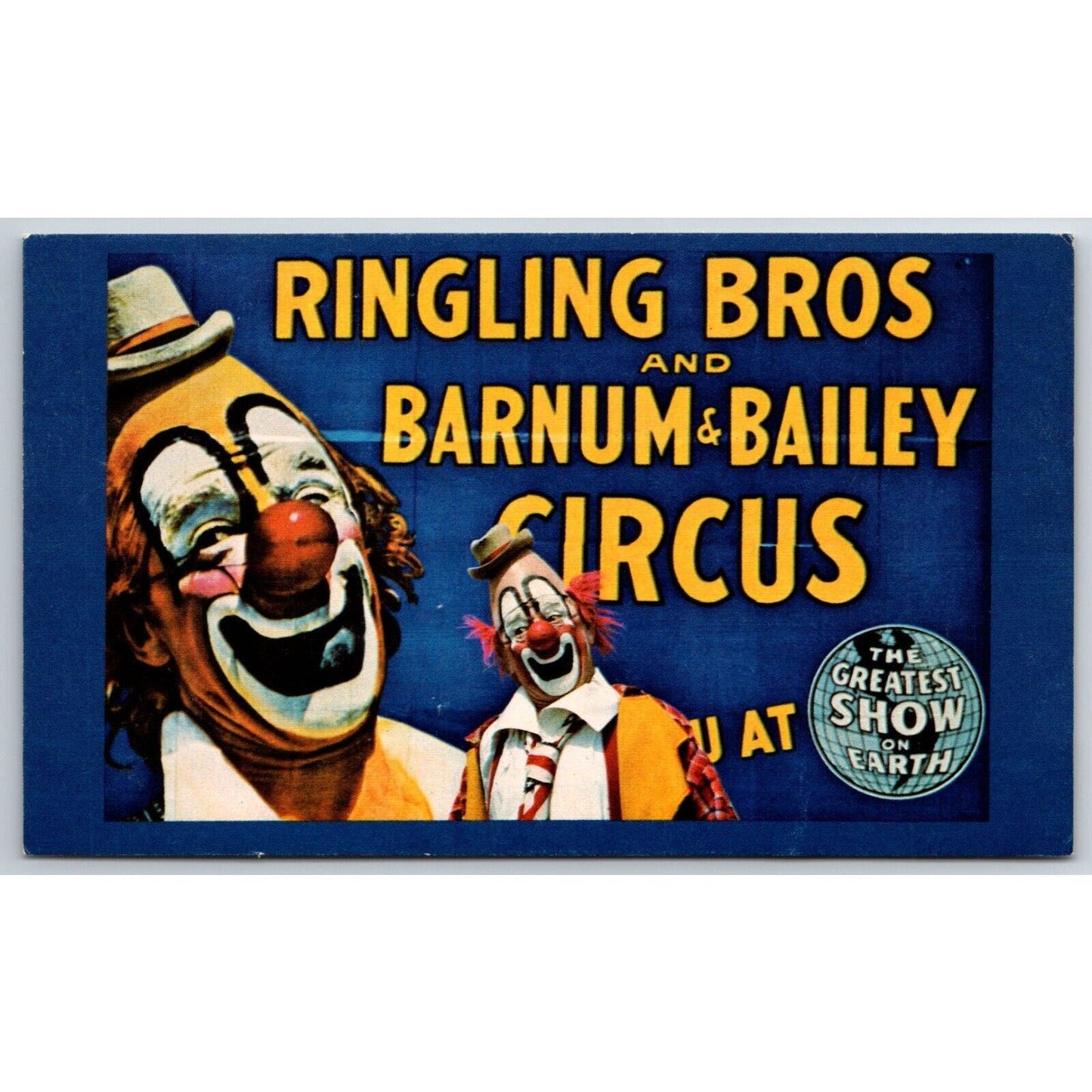 Ringling Bros. Lou Jacobs Clown Poster Art Postcard VGC NP c1973