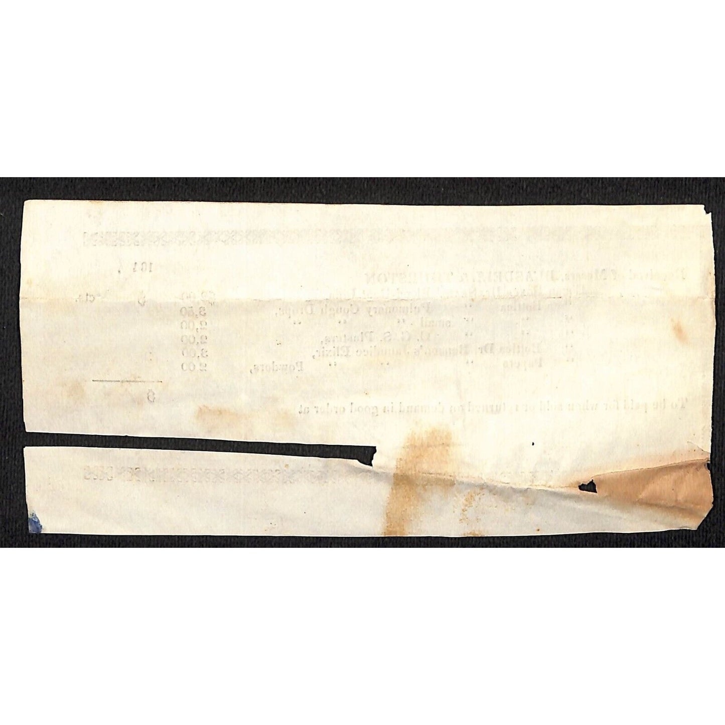 1844 Jabez Knowlton* Newburgh, ME Gen Store Receipt Blasdell & Thurston Remedies