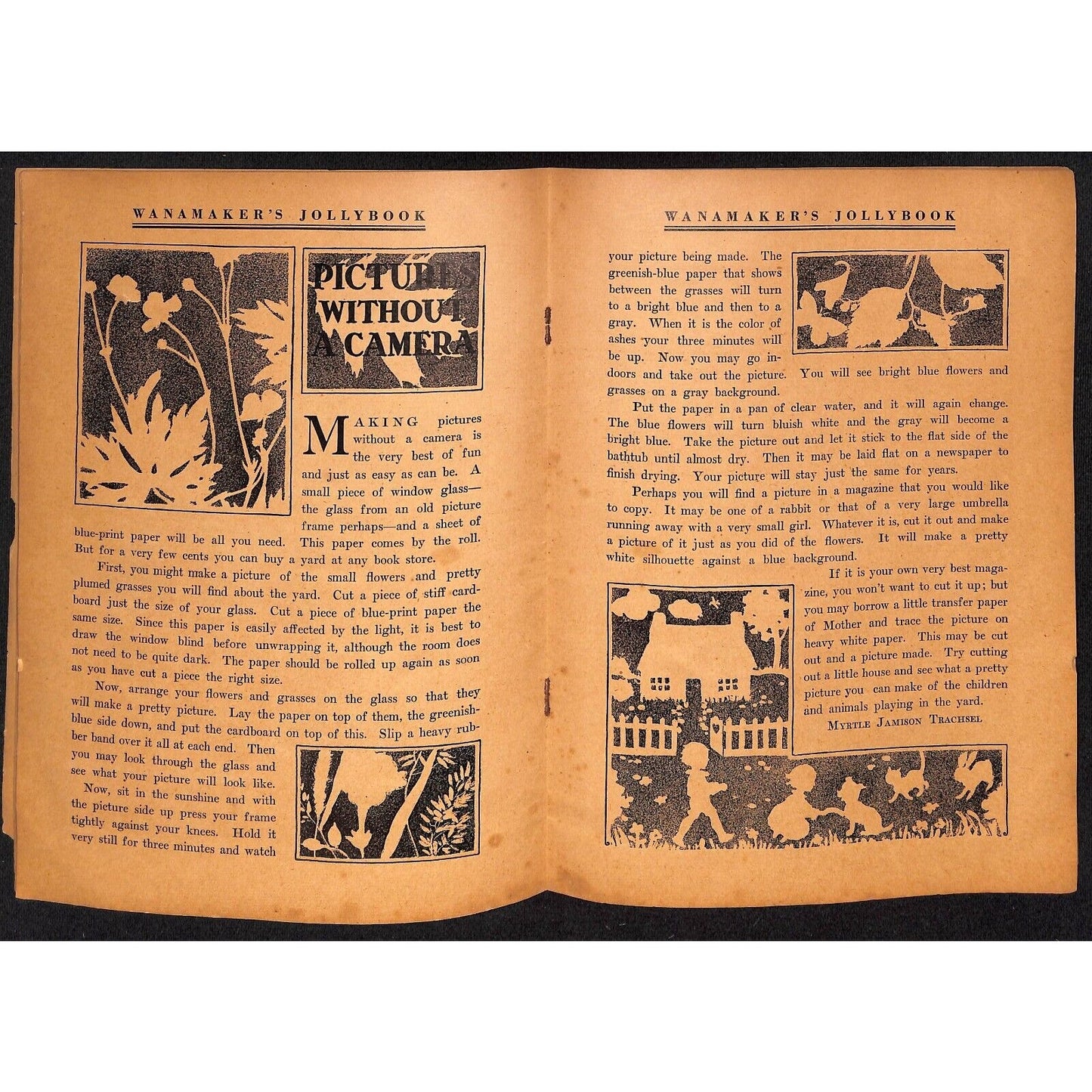 1931 Wanamaker's "Jollybook for Boys and Girls" Stories Cutouts 32pp Scarce