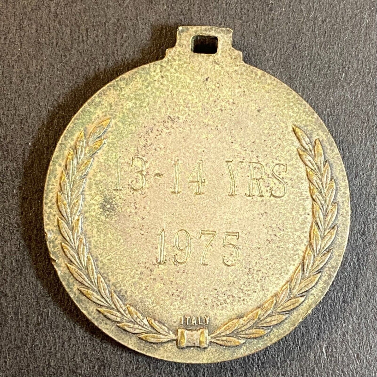 4-Scene Swimming Pendant / Medal "13-14 Yrs" 1977 33mm 16g