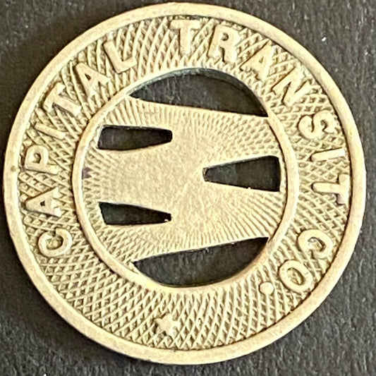 Capital Transit Co. G/F Wash, DC "One Fare in the Dist. 3" Token 16mm (#3)