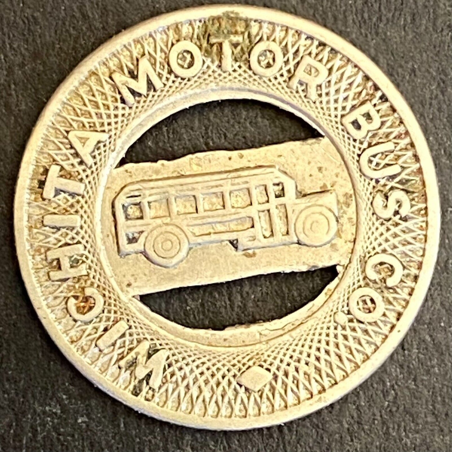 Wichita Motor Bus Co. G/F One Fare Transit Token Bus 20mm Scarce (#1)