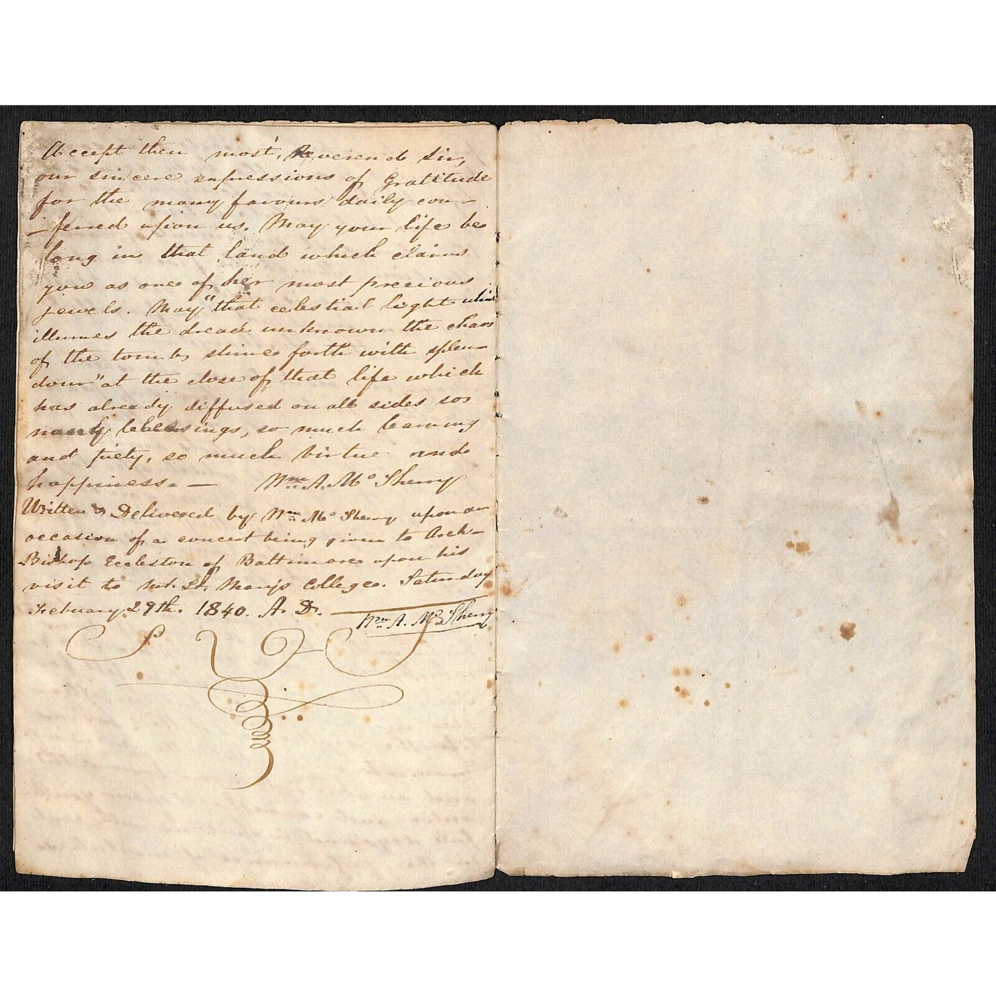 1840 8pp Religious ALS Letter Titled "Most Reverend and Respected Sin"