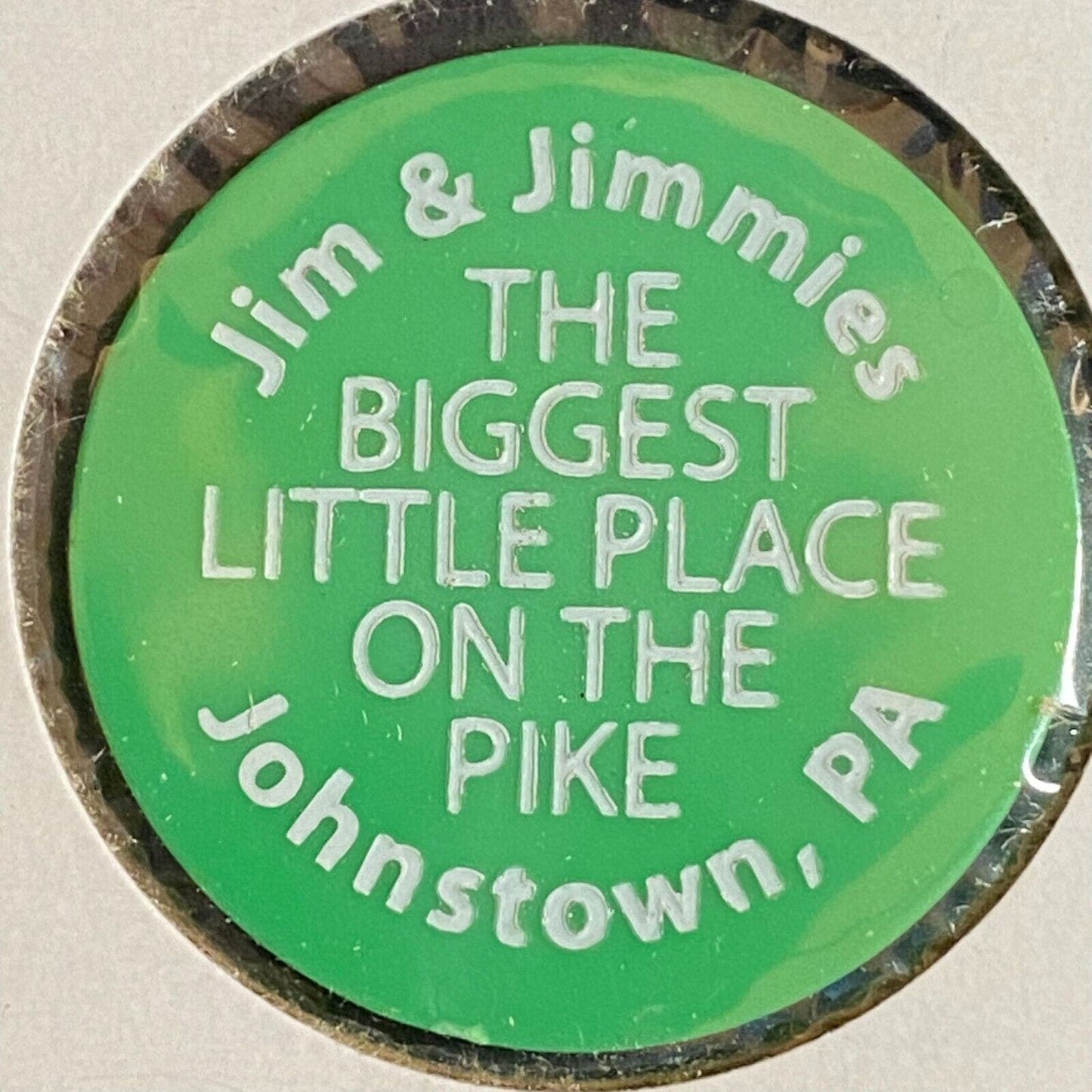 Johnstown, PA Jim & Jimmies c1980's-90's Plastic "G/F One Mixed Drink" Token