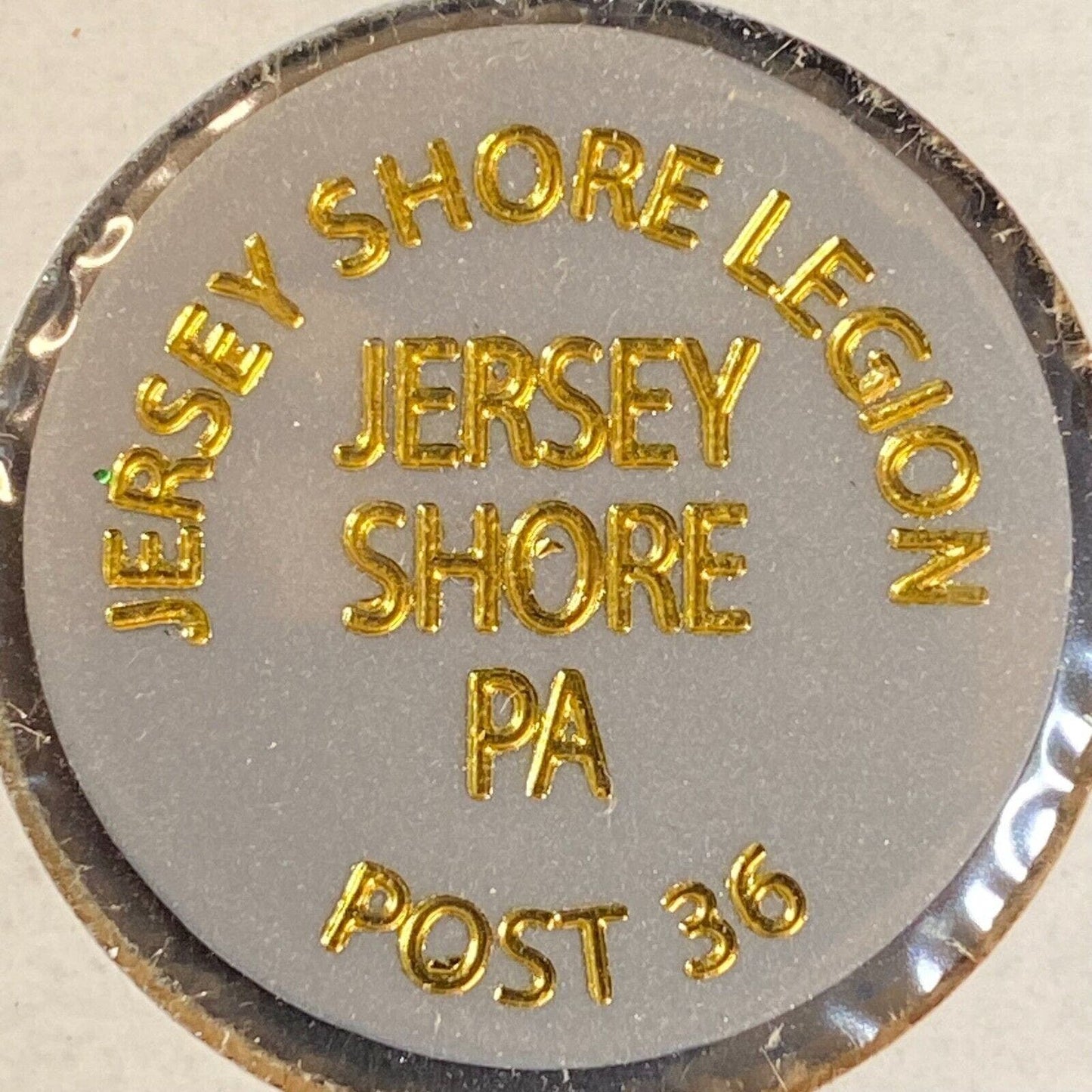 Jersey Shore Legion, PA AL Post 36 c1970's-80's Plastic "Soft Drink" Token